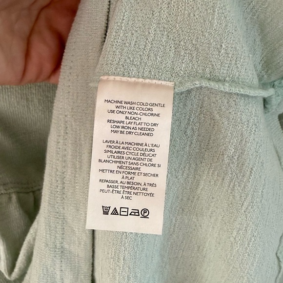 Pilcro Long-sleeve Babydoll Top - Mint Green - Size Extra Small XS - NWT - Picture 9 of 13